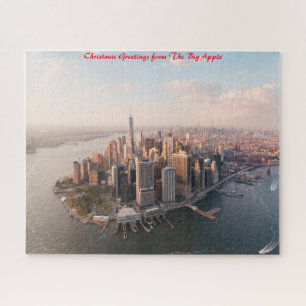 New York Skyline.Christmas Greetings Jigsaw Puzzle