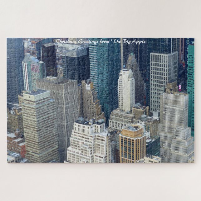 New York Skyline.Christmas Greetings Jigsaw Puzzle (Horizontal)