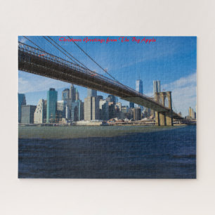 New York Skyline. Christmas Greetings Jigsaw Puzzle