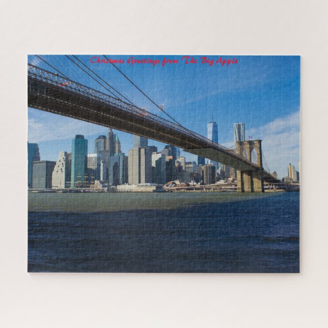 New York Skyline. Christmas Greetings Jigsaw Puzzle (Horizontal)