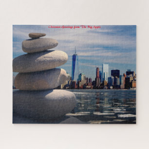 New York Skyline.Christmas Greetings Jigsaw Puzzle