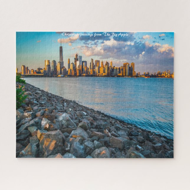 New York Skyline.Christmas Greetings Jigsaw Puzzle (Horizontal)