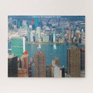 New York Skyline.Christmas Greetings Jigsaw Puzzle