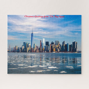 New York Skyline.Christmas Greetings Jigsaw Puzzle
