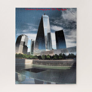 New York Skyline.Christmas Greetings Jigsaw Puzzle