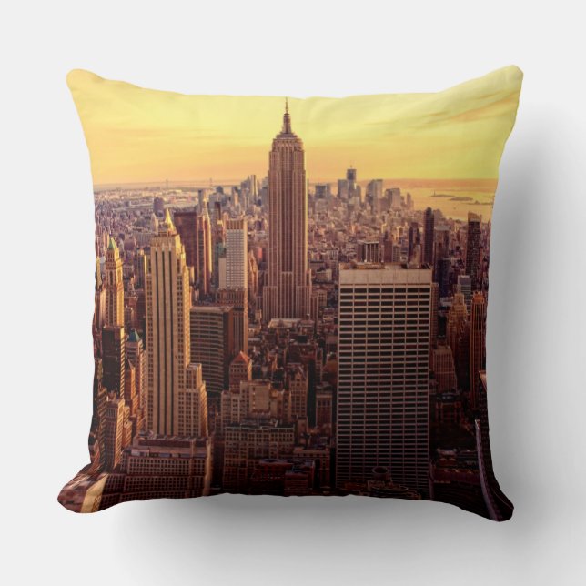 New York skyline city with Empire State Cushion (Front)