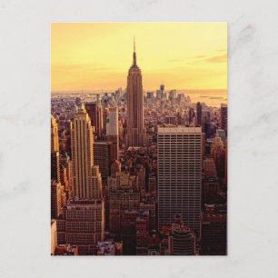 New York skyline city with Empire State Postcard