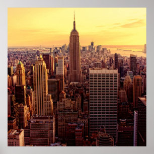 New York skyline city with Empire State Poster