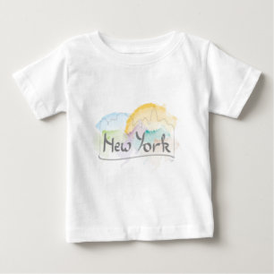 New York Skyline "I love you" with heart Baby T-Shirt