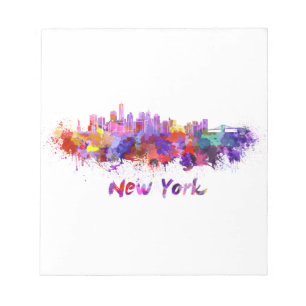 New York skyline in watercolor Notepad
