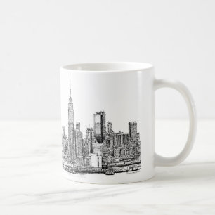 New York skyline ink Coffee Mug