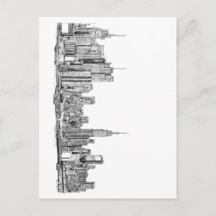 New York skyline ink Postcard