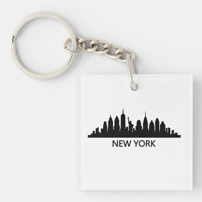 New York Skyline Key Ring (Front)