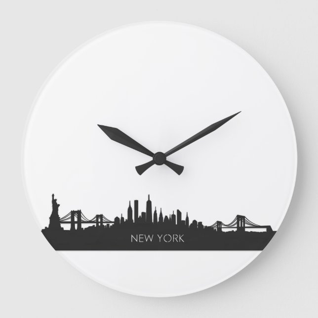 New York Skyline Klok Large Clock (Front)
