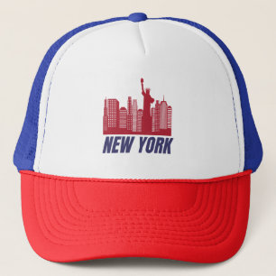 New York Skyline & Liberty Minimalist Trucker Hat