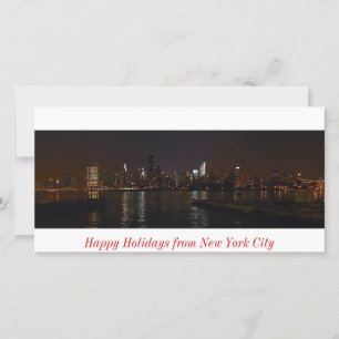 New York skyline photo Happy Holidays card