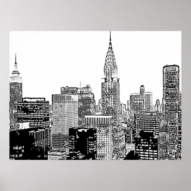 New York Skyline Poster (Front)