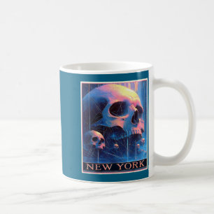 New york skyline punk grunge vintage retro graffit coffee mug