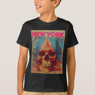 New york skyline punk grunge vintage retro graffit T-Shirt