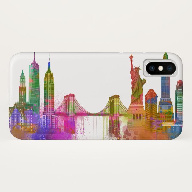 New York Skyline - Rainbow Case-Mate iPhone Case (Back (Horizontal))