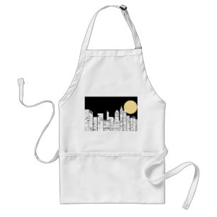 New York Skyline Silhouette Standard Apron