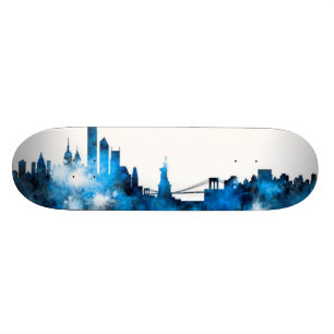 New York Skyline Skateboard