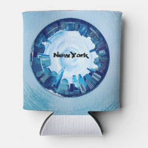 New York Skyline Small Planet Can Cooler 