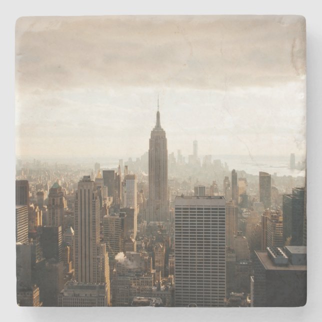 New York skyline Stone Coaster (Front)