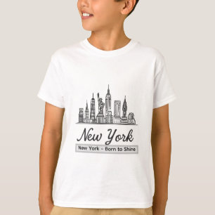 New York Skyline T-Shirt – Statue of Liberty Tee