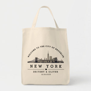NEW YORK Skyline Tote Bag – Custom Wedding favour