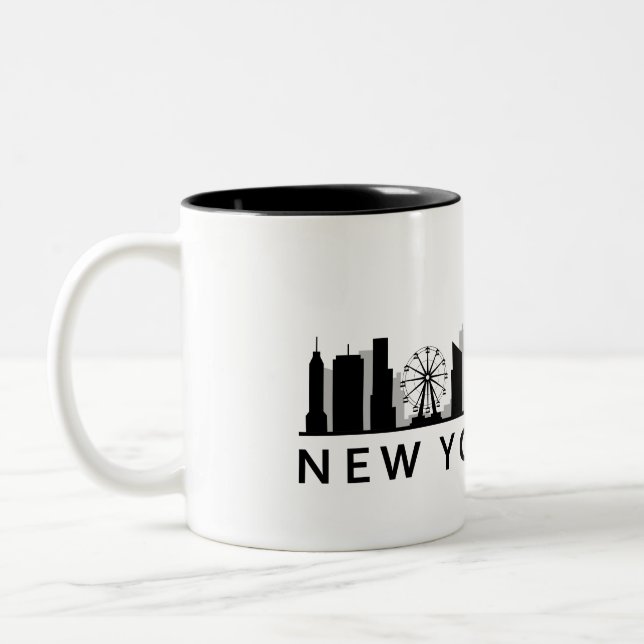 New York Skyline Two-Tone Coffee Mug (Left)