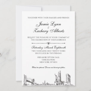 New York Skyline Wedding Invitation