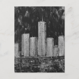 New York Skyscrapers in Oil Postcard