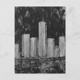 New York Skyscrapers in Oil Postcard