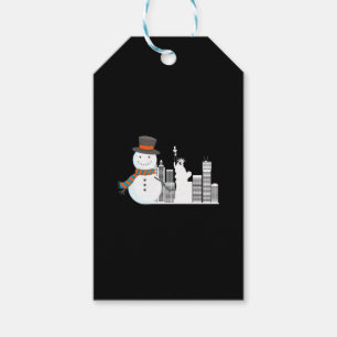 New York Snowman Gift Tags