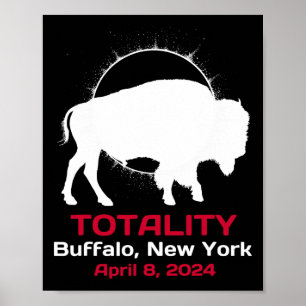 New York Solar Eclipse Totality April 8 2024 Poster