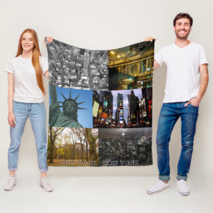 New York Souvenir Blanket NYC Sightseeing Blanket