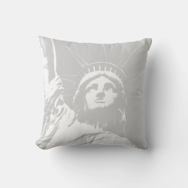 New York Souvenir NY Statue of Liberty Pillow (Front)