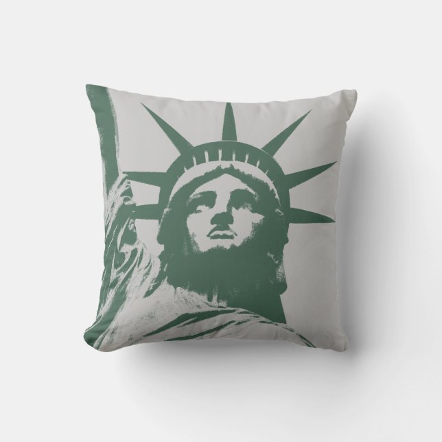 New York Souvenir NY Statue of Liberty Pillow (Front)