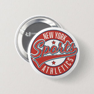 new york sports athletic logo 6 cm round badge