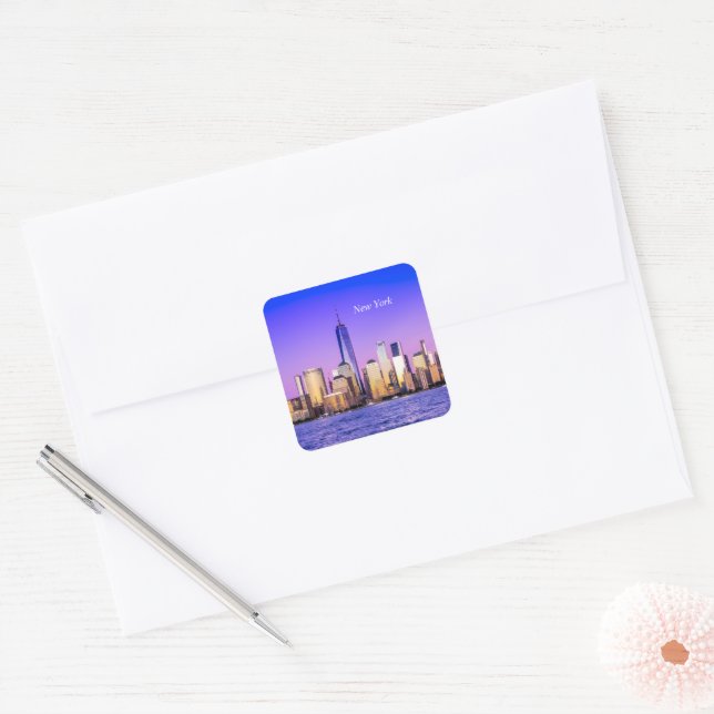 New York Square Sticker (Envelope)