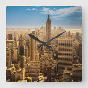 New York Square Wall Clock