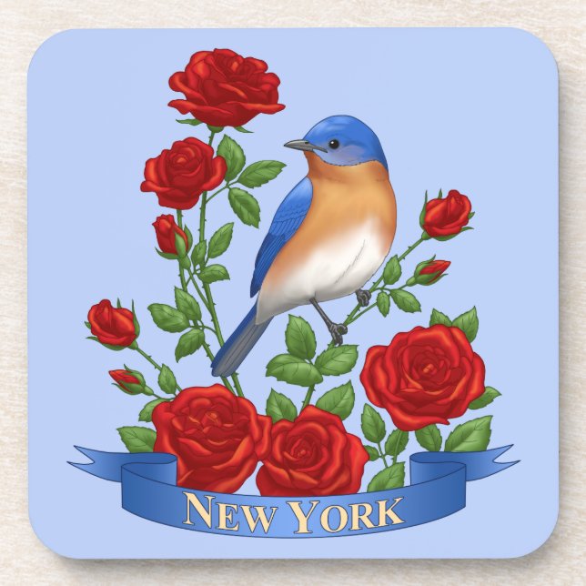 New York State Bird and Flower Coaster (Front)