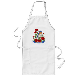 New York State Bird and Flower Long Apron