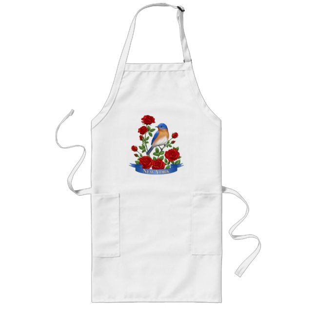 New York State Bird and Flower Long Apron (Front)