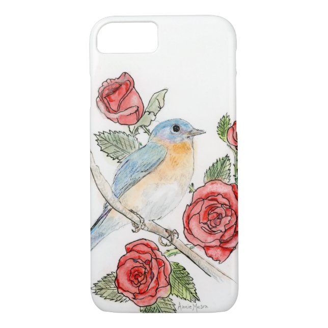New York State bird and flower on a pbone case (Back)