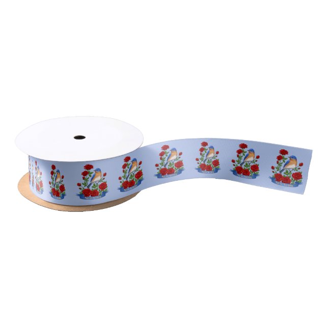 New York State Bird and Flower Satin Ribbon (Spool)