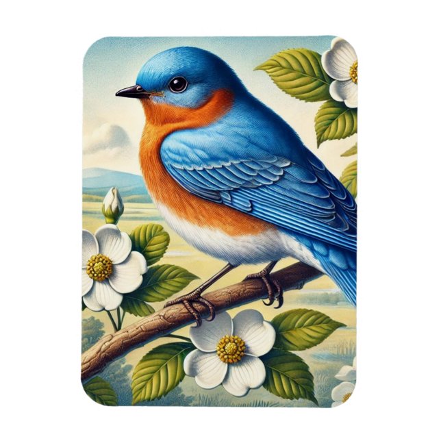 New York State Bird Eastern Bluebird Magnet (Vertical)
