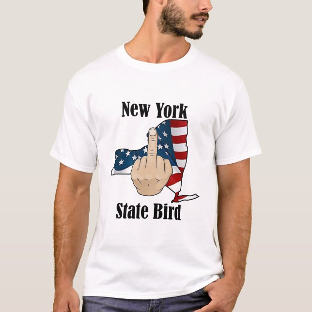New York state bird t-shirt middle finger (Front)