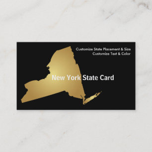 New York State Business Card Metallic Gold